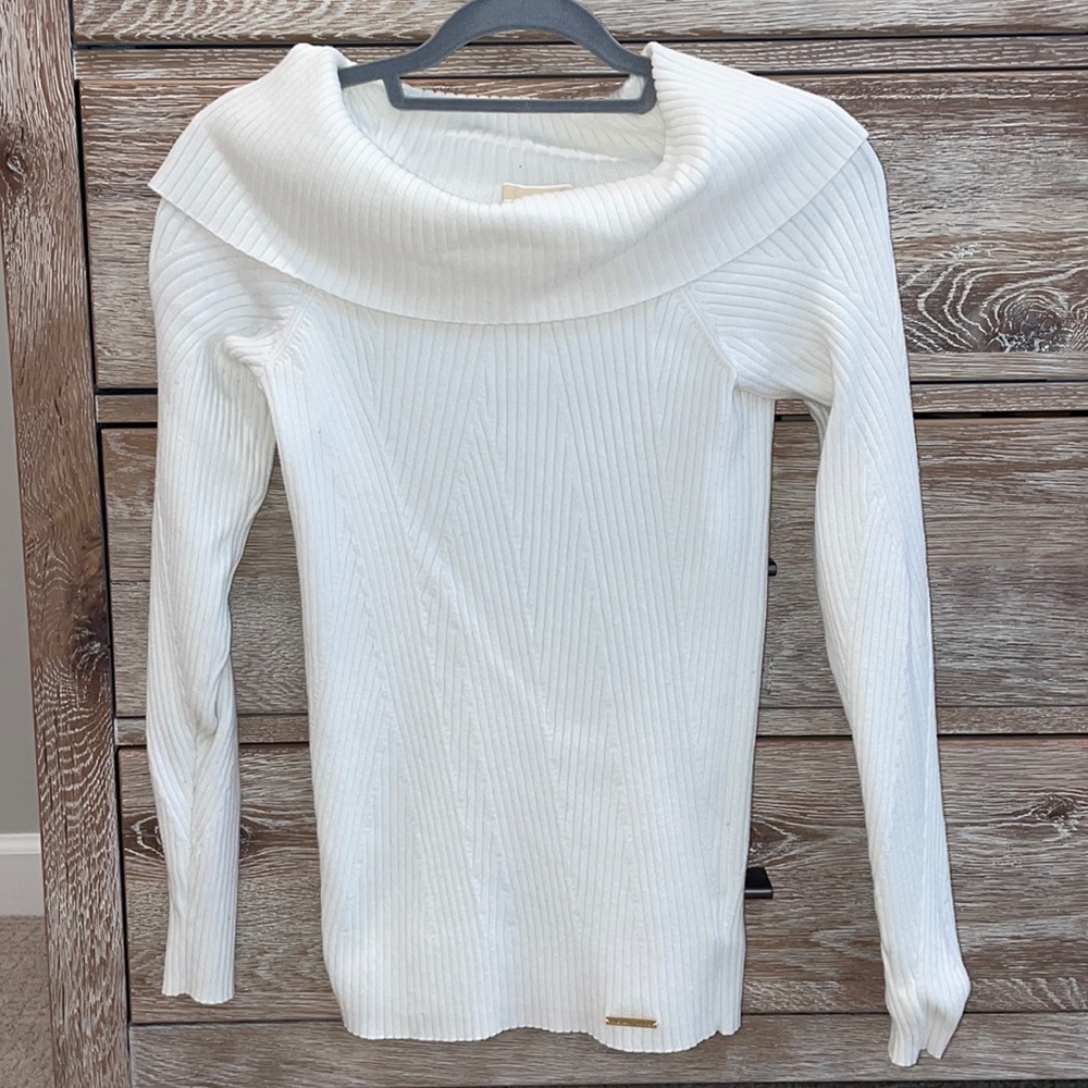 Michael Kors White Turtleneck Sweater
